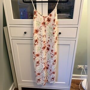 BP Floral Midi Dress with Spaghetti Straps